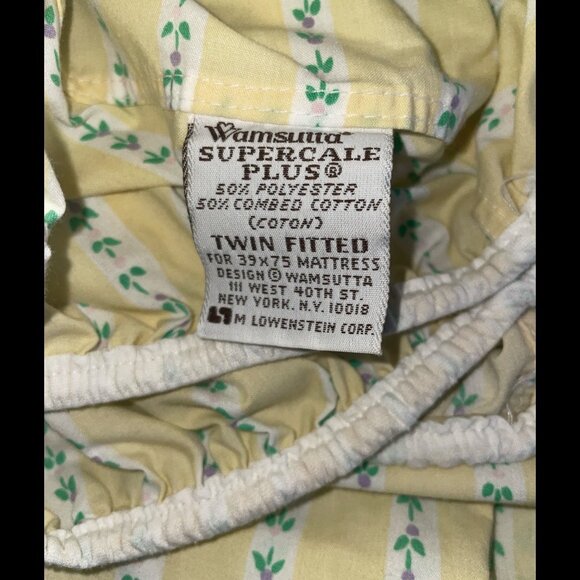 Vintage Wamsutta Supercale Plus Twin Sheet Set Floral Cottagecore USA - Picture 4 of 5